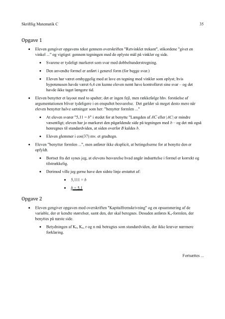 Skriftlighed Matematik C - Uvmat.dk