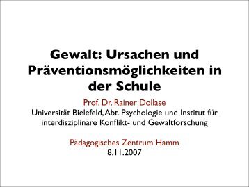 Gewalt - UniversitÃ¤t Bielefeld