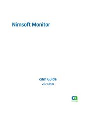 Nimsoft Monitor cdm Guide - Nimsoft Library