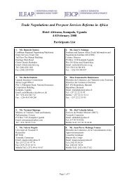 Participants List - ILEAP