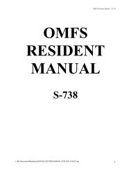 oral and maxillofacial surgery resident manual - Department of ...