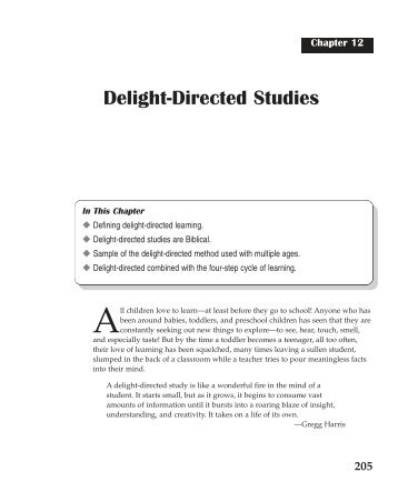 Delight-Directed Studies - Heart of Wisdom