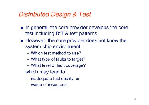 SoC Design Flow & Tools: SoC Testing