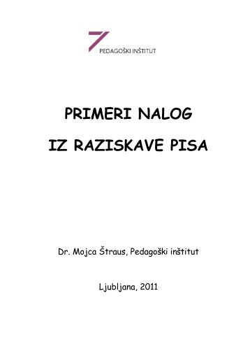 Primeri nalog iz iz raziskave PISA