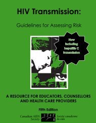 HIV transmission: guidelines for assessing risk - Canadian AIDS ...