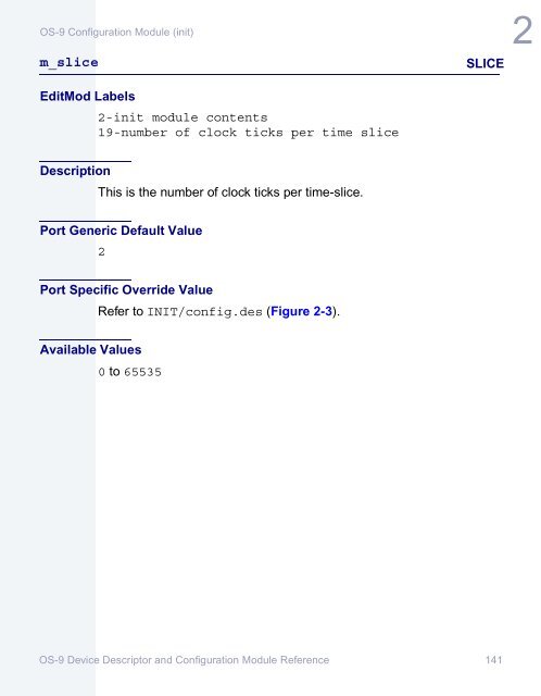 OS-9 Device Descriptor and Configuration Module Reference