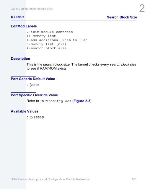 OS-9 Device Descriptor and Configuration Module Reference