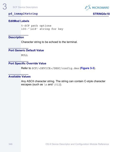 OS-9 Device Descriptor and Configuration Module Reference