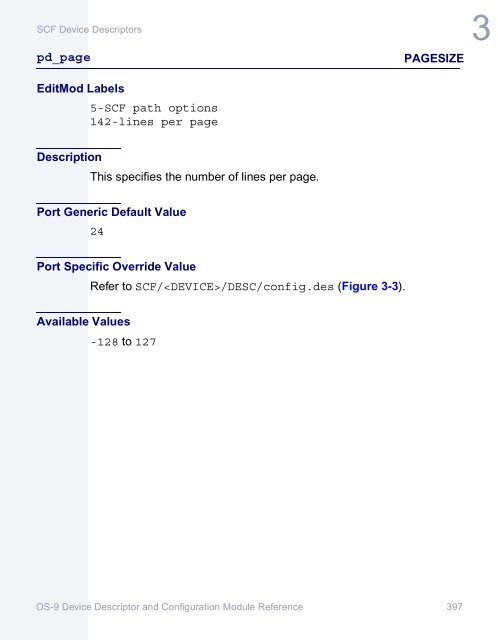 OS-9 Device Descriptor and Configuration Module Reference