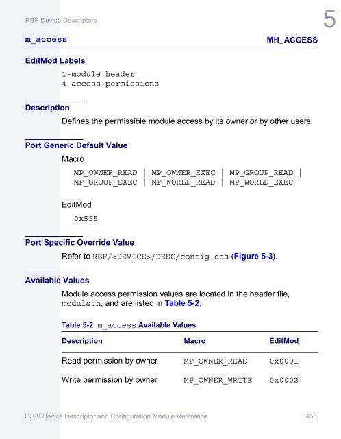 OS-9 Device Descriptor and Configuration Module Reference