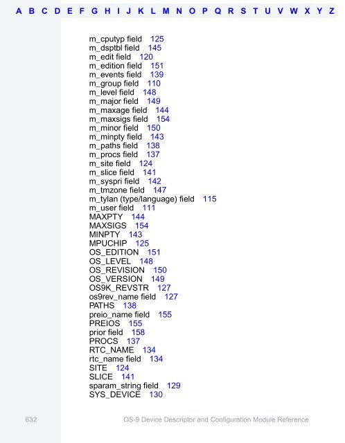 OS-9 Device Descriptor and Configuration Module Reference