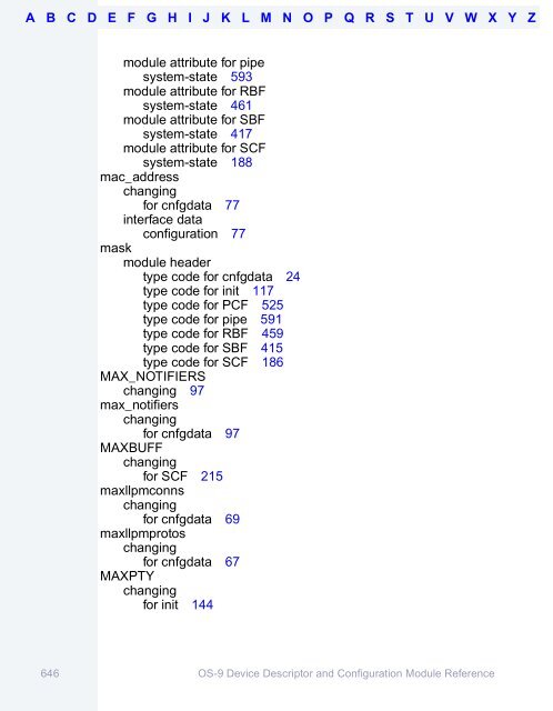 OS-9 Device Descriptor and Configuration Module Reference