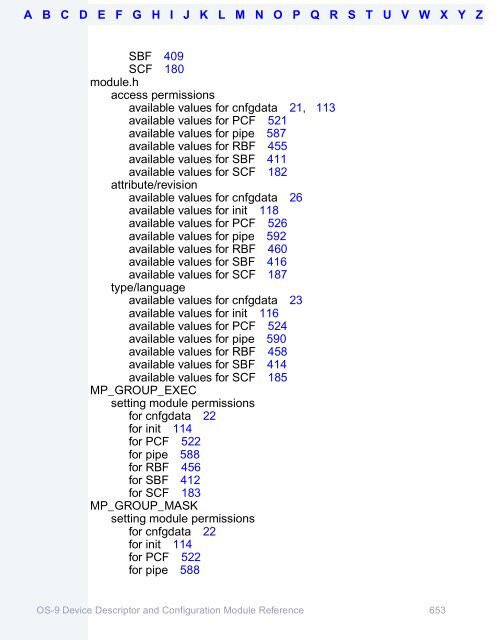 OS-9 Device Descriptor and Configuration Module Reference