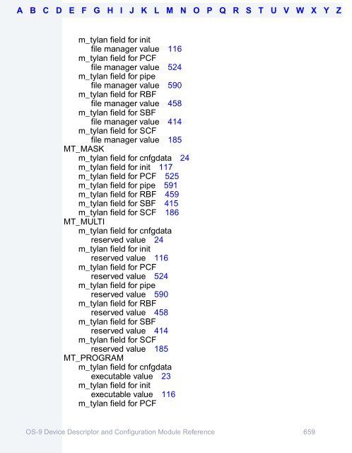 OS-9 Device Descriptor and Configuration Module Reference