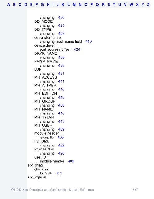 OS-9 Device Descriptor and Configuration Module Reference