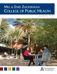 Dean's Report - Mel and Enid Zuckerman Arizona College of Public ...