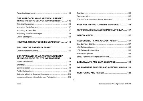 BMBC 21: Barnsleys Local Area Agreement 2008-2011