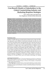 Cost-Benefit Models of Stakeholders in the Global Counterfeiting ...