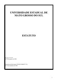 Estatuto - Universidade Estadual de Mato Grosso do Sul