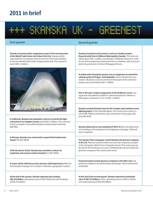 Annual Report 2011 - Skanska