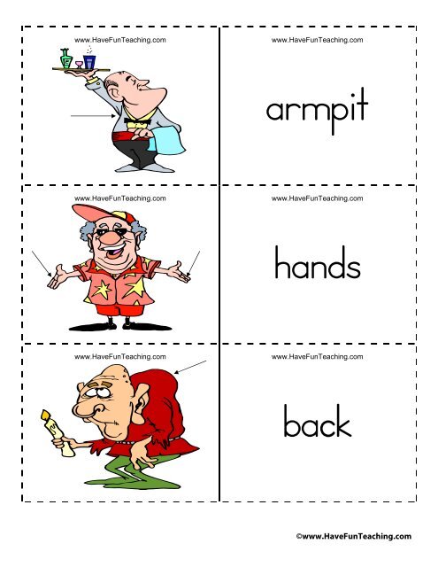 Body Parts Flash Cards - Have Fun Teaching