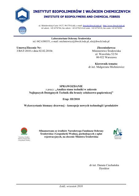papierniczej - ETAP III (19.10.2010) - IPPC - Ministerstwo Ã…Âšrodowiska