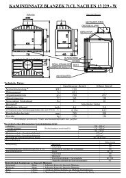 KAMINEINSATZ BLANZEK 71CL NACH EN 13 229 - W