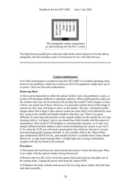 SXV-M8C handbook.pdf - Starlight Xpress