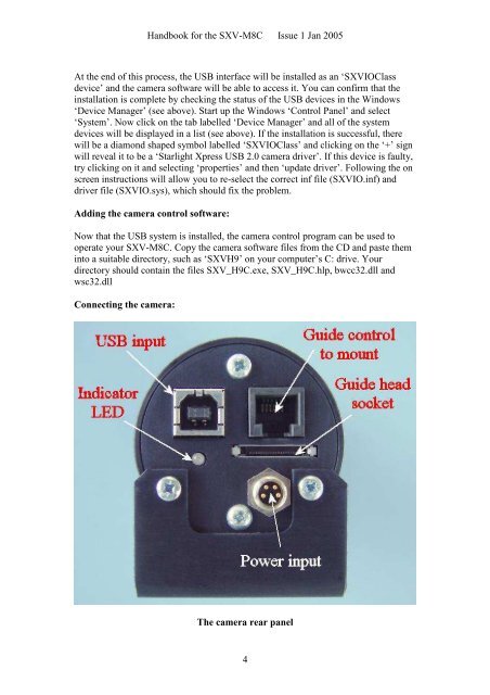 SXV-M8C handbook.pdf - Starlight Xpress