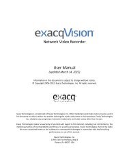 exacqVision Pro User Manual - Exacq Technologies