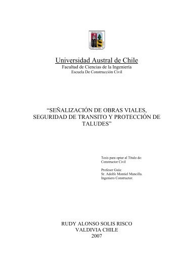 Universidad Austral de Chile - CyberTesis UACh - Universidad ...