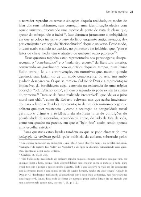 No fio da navalha: literatura e violência no Brasil de hoje