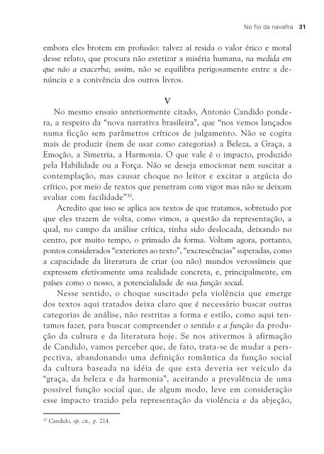 No fio da navalha: literatura e violência no Brasil de hoje