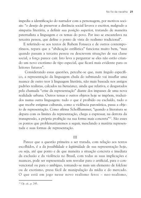 No fio da navalha: literatura e violência no Brasil de hoje