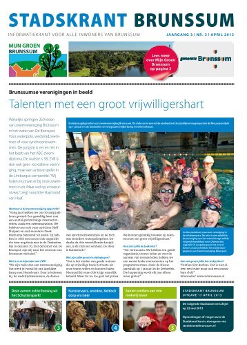talenten met een groot vrijwilligershart - Gemeente Brunssum