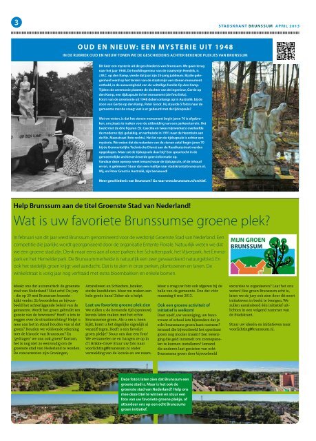 talenten met een groot vrijwilligershart - Gemeente Brunssum