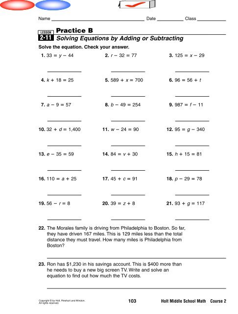 Practice B 2-11