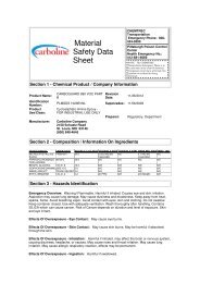 Material Safety Data Sheet - Carboline
