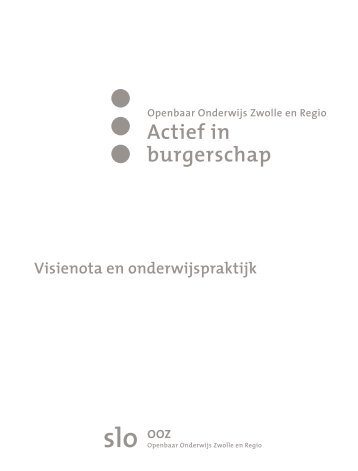 Actief in burgerschap Openbaar Onderwijs Zwolle en ... - VOS/ABB