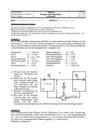 Klausur Pumpen und Verdichter 1 WS 98/99 Aufgabe 1 Die im Bild ...