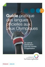 Guide pratique des langues officielles aux Jeux Olympiques