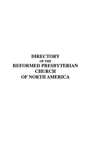 Reformed Presbyterian Minutes of Synod 1993