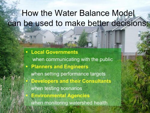 Water Balance Model for Ontario - Waterbucket