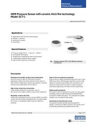 OEM Pressure Sensor with ceramic thick film ... - BKW Instruments