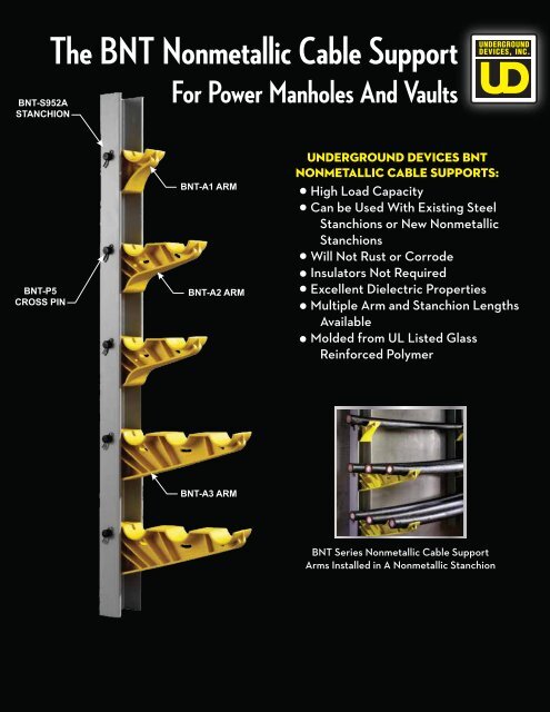The BNT Nonmetallic Cable Support For Power Manholes And Vaults