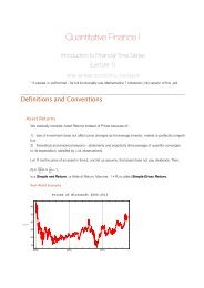 Quantitative Finance I