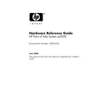 HP Point of Sale System rp5000 - Hardware Reference Guide - afhcan
