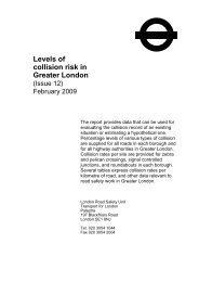 Levels of collision risk in Greater London (Issue 12) (PDF 321KB)