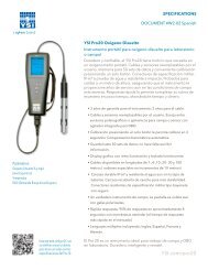 Dissolved Oxygen Meter Specifications for the YSI Pro20 ... - YSI.com