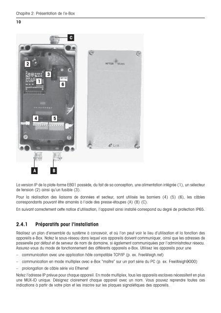 Notice d'installation et d'utilisation e-Link Pro Interface rÃ©seau EB01 ...